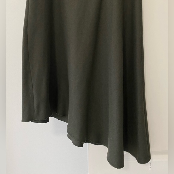 Zara Brand New Limited Edition Olive Midi Skirt - Picture 2 of 12